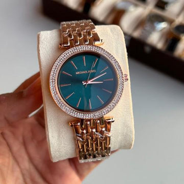 Michae_l Kor s Darci Rose Gold Green Dial