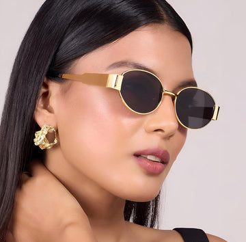 F-7202 gold black sunglasses