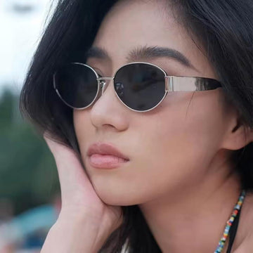F-7202 silver black sunglasses