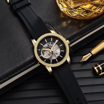 Emporio_Armani Meccanico Automatic Black-Gold