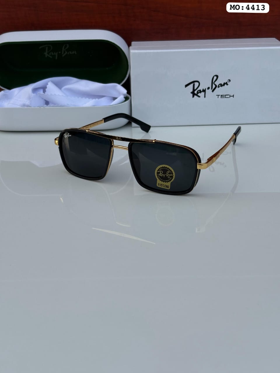 RAY_BAN 4413 GOLDEN BLACK GLASS QUALITY